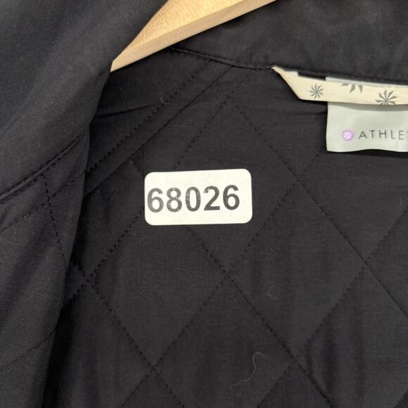 ATHLETA Jacket S Upside Quilted Full Zip Outdoor Athleisure Stretch Black - Picture 16 of 16